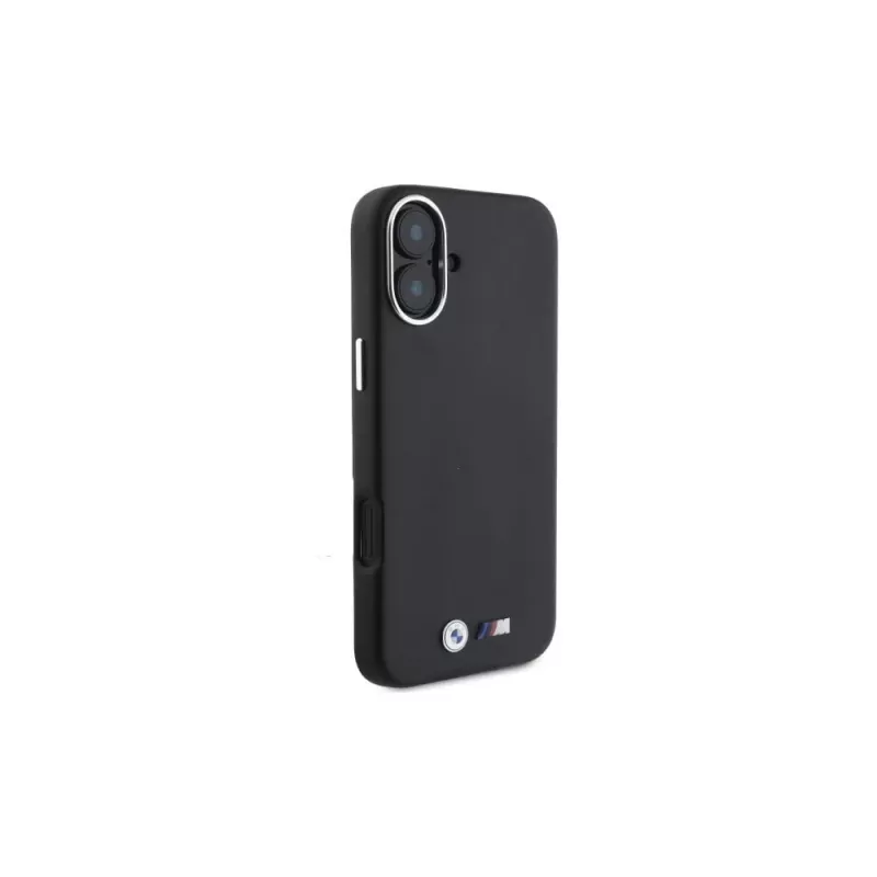 BMW M Collection Smooth Full Wrapped Metal MagSafe Hard Case für Apple iPhone 16 - Schwarz