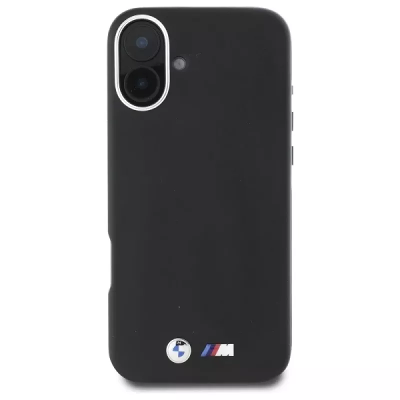 BMW M Collection Smooth Full Wrapped Metal MagSafe Hard Case für iPhone 16 Plus 6,7 inch - Schwarz