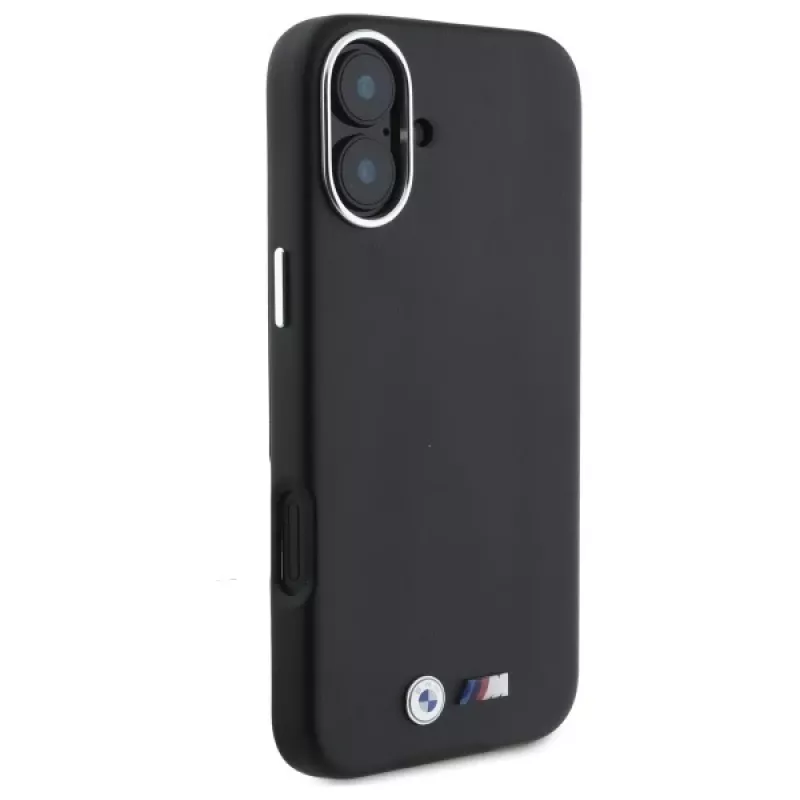 BMW M Collection Smooth Full Wrapped Metal MagSafe Hard Case für iPhone 16 Plus 6,7 inch - Schwarz