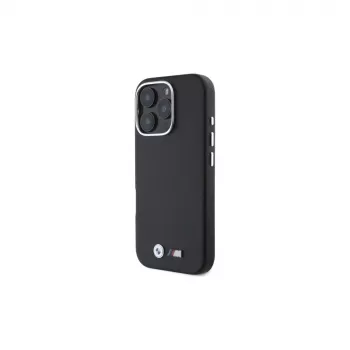 BMW M Collection Smooth Full Wrapped Metal MagSafe Hard Case für Apple iPhone 16 Pro 6,3 Zoll - Schwarz