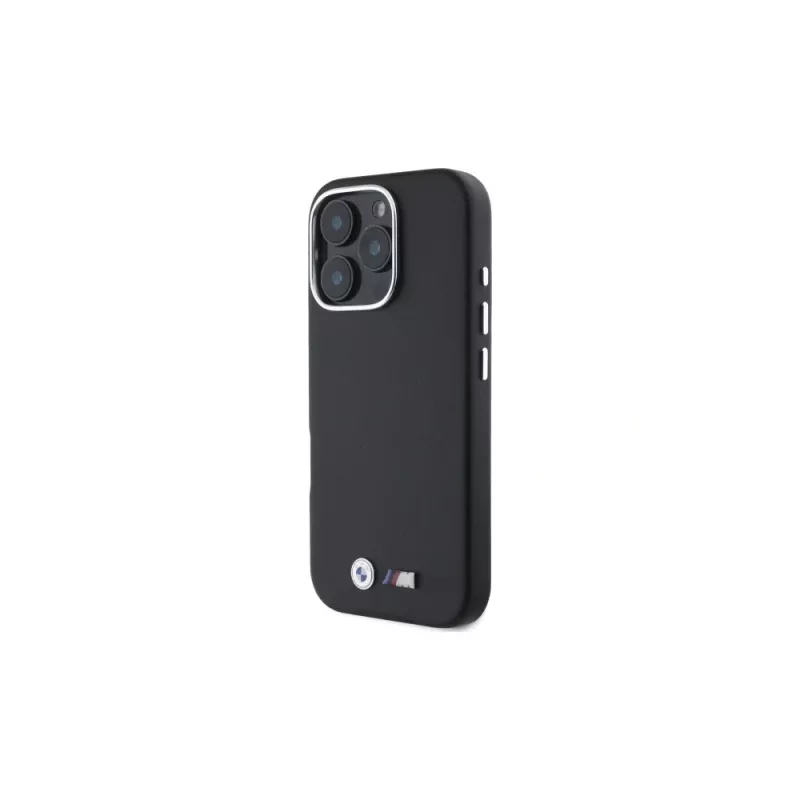 BMW M Collection Smooth Full Wrapped Metal MagSafe Hard Case für Apple iPhone 16 Pro 6,3 Zoll - Schwarz