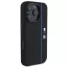 BMW BMHMP16L23SHEB iPhone 16 Pro Hard Case Silicone Hexagon Blue Line MagSafe Black