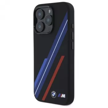 BMW BMHMP16X23SSPK Hardcase Silikon MagSafe Case für iPhone 16 Pro Max 6,9 Zoll Schwarz Random Lines