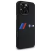BMW M Collection Silikon-Hardcase mit Mittelstreifen MagSafe für Apple iPhone 16 Pro Max 6,9 inch Schwarz