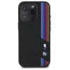 BMW M Collection Hardcase Silicone Cut Tricolor Lines MagSafe für Apple iPhone 16 Pro Max 6,9 Zoll Schwarz