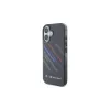 BMW BMHCP16M23HTRAK Hardcase für iPhone 16 Plus 6,7 Zoll Schwarz Motorsport IML Random Stripes