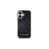 BMW BMHCP16M23HTRAK Hardcase für iPhone 16 Plus 6,7 Zoll Schwarz Motorsport IML Random Stripes