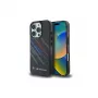 BMW Motorsport IML Random Stripes Hard Case für Apple iPhone 16 Pro 6,3 Zoll - Schwarz