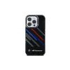 BMW Motorsport IML Random Stripes Hard Case für Apple iPhone 16 Pro 6,3 Zoll - Schwarz