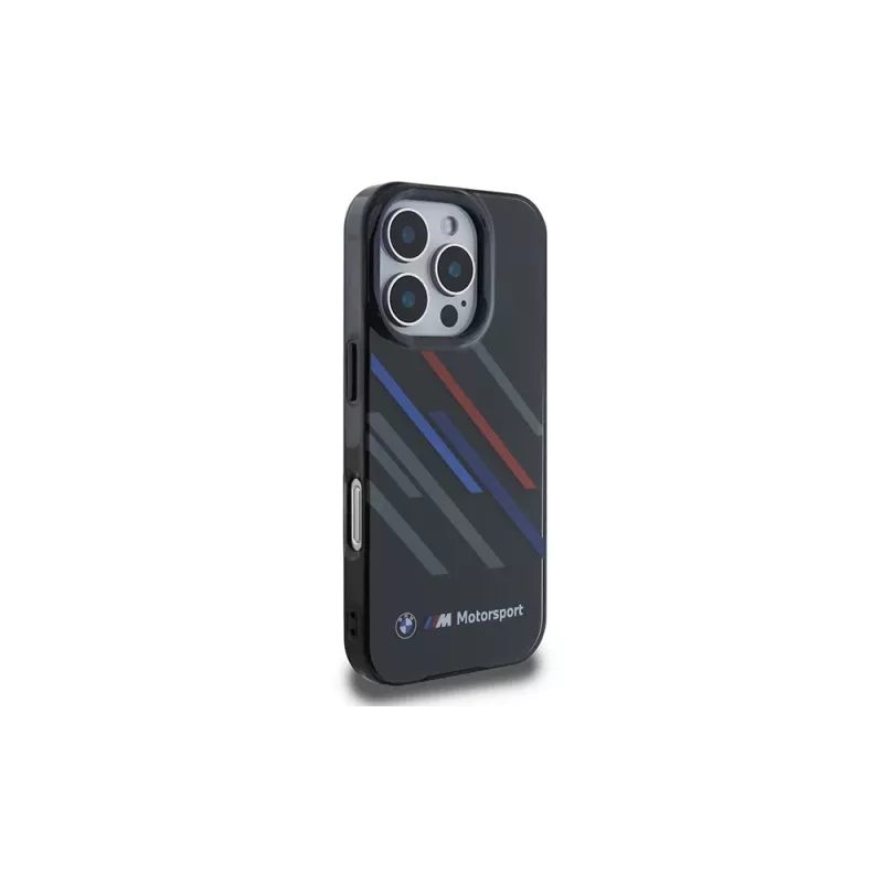 BMW BMHCP16X23HTRAK iPhone 16 Pro Max 6.9 Black Hardcase Motorsport IML Random Stripes