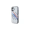 BMW BMHCP16S23HTRAG Hardcase für Apple iPhone 16 6,1 Zoll Grau Motorsport IML Random Stripes