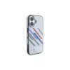 BMW BMHCP16S23HTRAG Hardcase für Apple iPhone 16 6,1 Zoll Grau Motorsport IML Random Stripes