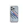BMW Motorsport Hard Case für iPhone 16 Pro 6,3 inch Grau IML Random Stripes