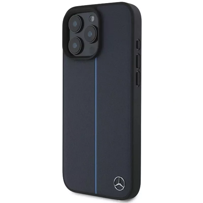 MERCEDES-BENZ MEHMP16X23RURBV iPhone 16 Pro Max 6,9 inch Navy Hardcase MB Blue Line Leather MagSafe