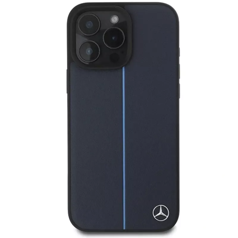 MERCEDES-BENZ MEHMP16X23RURBV iPhone 16 Pro Max 6,9 inch Navy Hardcase MB Blue Line Leather MagSafe