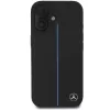 Mercedes-Benz MB Blue Line Leather MagSafe Hard Case for Apple iPhone 16 6,1 inch - Black