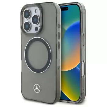 Mercedes-Benz iPhone 16 Pro Max 6,9 Zoll Hardcase Silberring MagSafe Schwarz