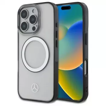 Mercedes-Benz MEHMP16L23HUOKC iPhone 16 Pro 6,3 inch Transparente Hartschale mit aufgedrucktem Logo und MagSafe