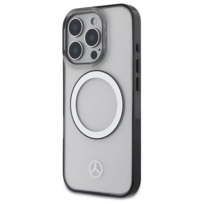 Mercedes-Benz iPhone 16 Pro Max 6,9 Zoll Transparente Hartschale mit gedrucktem Logo und MagSafe