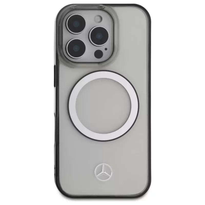 Mercedes-Benz iPhone 16 Pro Max 6,9 Zoll Transparente Hartschale mit gedrucktem Logo und MagSafe