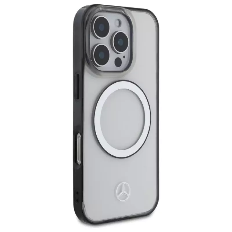Mercedes-Benz iPhone 16 Pro Max 6,9 Zoll Transparente Hartschale mit gedrucktem Logo und MagSafe