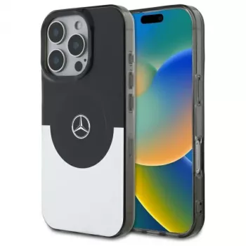 Mercedes-Benz MEHMP16L23HBIGK Hardcase Double Layer BiColor MagSafe für iPhone 16 Pro 6.3 Schwarz/Silber