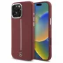Mercedes-Benz Silikonhülle für iPhone 16 Pro Max 6,9 inch Rot mit weißem Streifen MagSafe