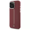 Mercedes-Benz Silikonhülle für iPhone 16 Pro Max 6,9 inch Rot mit weißem Streifen MagSafe