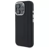 Mercedes-Benz iPhone 16 Pro Max 6,9 inch Silikon-Hardcase mit vertikalen Tonstreifen und MagSafe - Schwarz