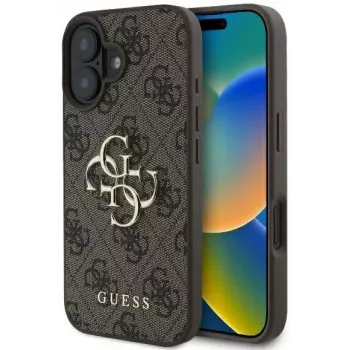 Guess GUHCP16S4GMGBR iPhone 16 6,1 Zoll Braun Hardcase 4G Big Logo