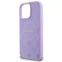 Guess GUHMP16XPSAPSMEU iPhone 16 Pro Max 6,9 Zoll Lila Hardcase Saffiano Peony Classic Logo MagSafe
