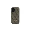 Guess GUHCP16SP4TDSCPW iPhone 16 6.1 Hardcase Leder Metall Logo Strass Crossbody Braun