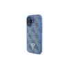 Guess GUHCP16SP4TDSCPB iPhone 16 6.1 Blau Hardcase Leder Metall Logo Strass Crossbody