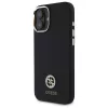 Guess GUHCP16SM4DGPK iPhone 16 6,1 Zoll Schwarz Hardcase Silikon Logo Strass 4G