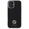 Guess GUHCP16SM4DGPK iPhone 16 6,1 Zoll Schwarz Hardcase Silikon Logo Strass 4G