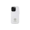 Guess GUHCP16LM4DGPH iPhone 16 Pro 6,3 Zoll Weiße Silikon-Hülle mit Strass-Logo 4G