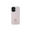 Guess GUHCP16SM4DGPP Hardcase Silicone Logo Strass 4G für Apple iPhone 16 6,1 Zoll Pink