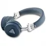 Guess Grained Classic Round Shape Wireless Bluetooth Over-Ear Headphones mit ENC (Blau)