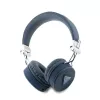 Guess Grained Classic Round Shape Wireless Bluetooth Over-Ear Headphones mit ENC (Blau)