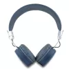 Guess Grained Classic Round Shape Wireless Bluetooth Over-Ear Headphones mit ENC (Blau)