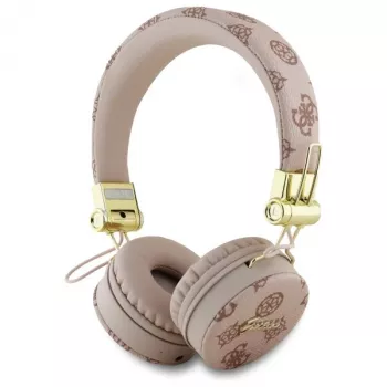 Guess Peony Script Round Shape Kabellose Over-Ear-Kopfhörer mit ENC, Braun