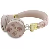 Guess Peony Script Round Shape Kabellose Over-Ear-Kopfhörer mit ENC, Braun