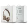 Guess Peony Script Round Shape Kabellose Over-Ear-Kopfhörer mit ENC, Braun