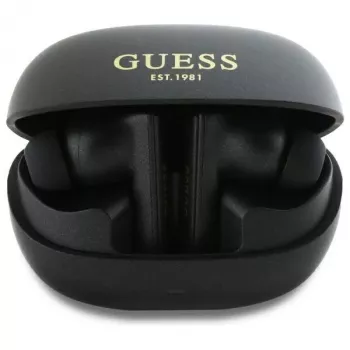 Guess Capsule Printed Logo - Bluetooth TWS ANC & ENC Ohrhörer mit Ladecase (Schwarz)