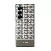 DKNY DKHMZFD6PSOSPW Samsung Galaxy Z Fold6 Back Cover Braun Wiederholungsmuster unterer Streifen