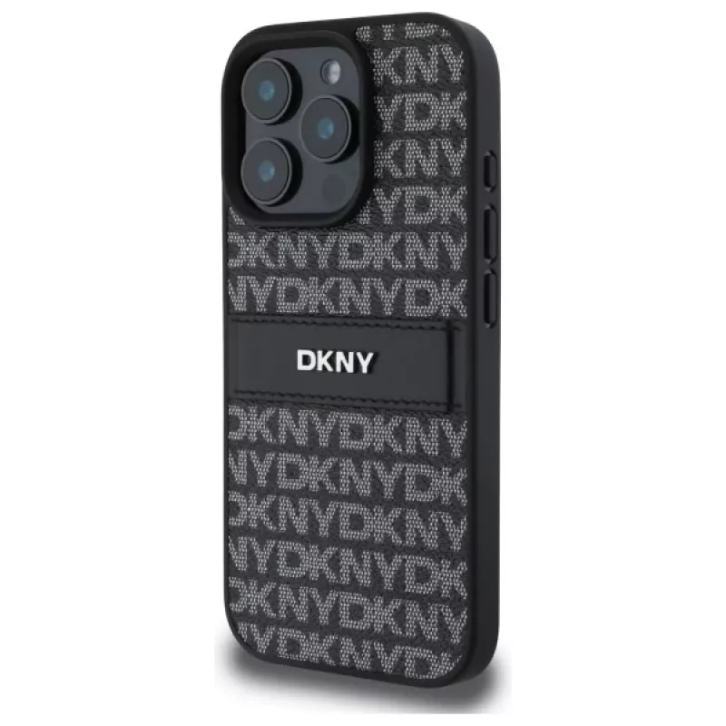 DKNY DKHCP16LPRTHSLK Hard Case für Apple iPhone 16 Pro 6,3 Zoll Schwarz Texturmuster Tonaler Streifen
