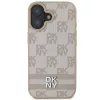DKNY DKHCP16SPCPTSSP Hard Case für Apple iPhone 16 6,1 Zoll Pink Karomuster & Bedruckte Streifen