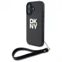 DKNY DKHCP16SPBSWSK Hard Case für Apple iPhone 16 6,1 Zoll Schwarz mit Handschlaufe