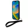 DKNY DKHCP16SPBSWSK Hard Case für Apple iPhone 16 6,1 Zoll Schwarz mit Handschlaufe