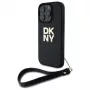 DKNY DKHCP16LPBSWSK iPhone 16 Pro 6,3 Zoll schwarze Hartschale mit Handschlaufe und Stock-Logo